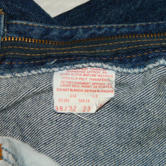 2 for/$50 Levi's Vintage 619 Orange Tag Straight Leg Siez 38 x 32 - Picture 12 of 13
